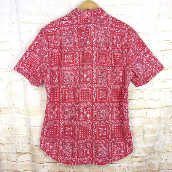 Reyn Spooner Original Lahaina Sailor Shirt Men XL Tailored Fit Red Bandana Aloha - Picture 2 of 12